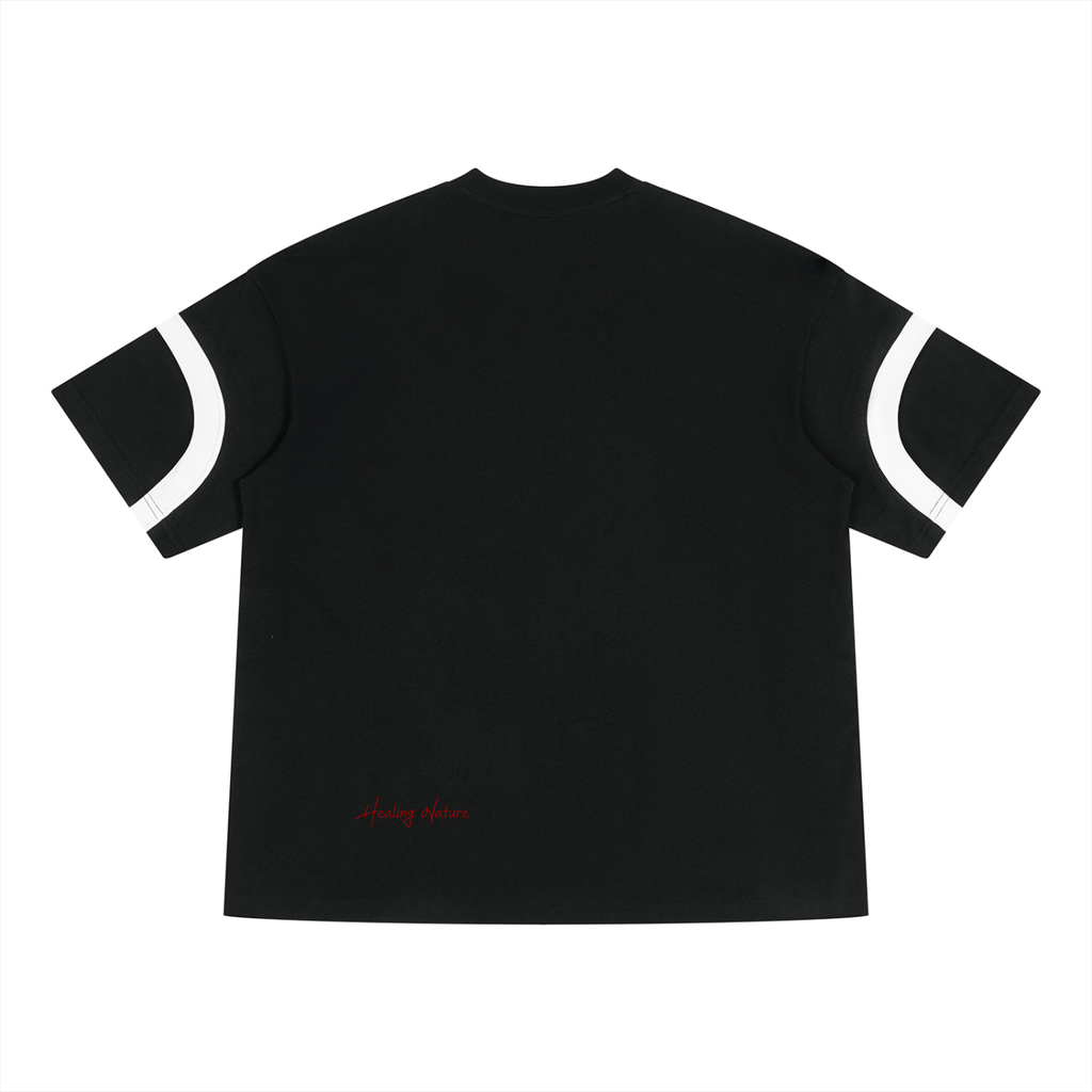 Unisex Color Block V-Neck T-Shirt