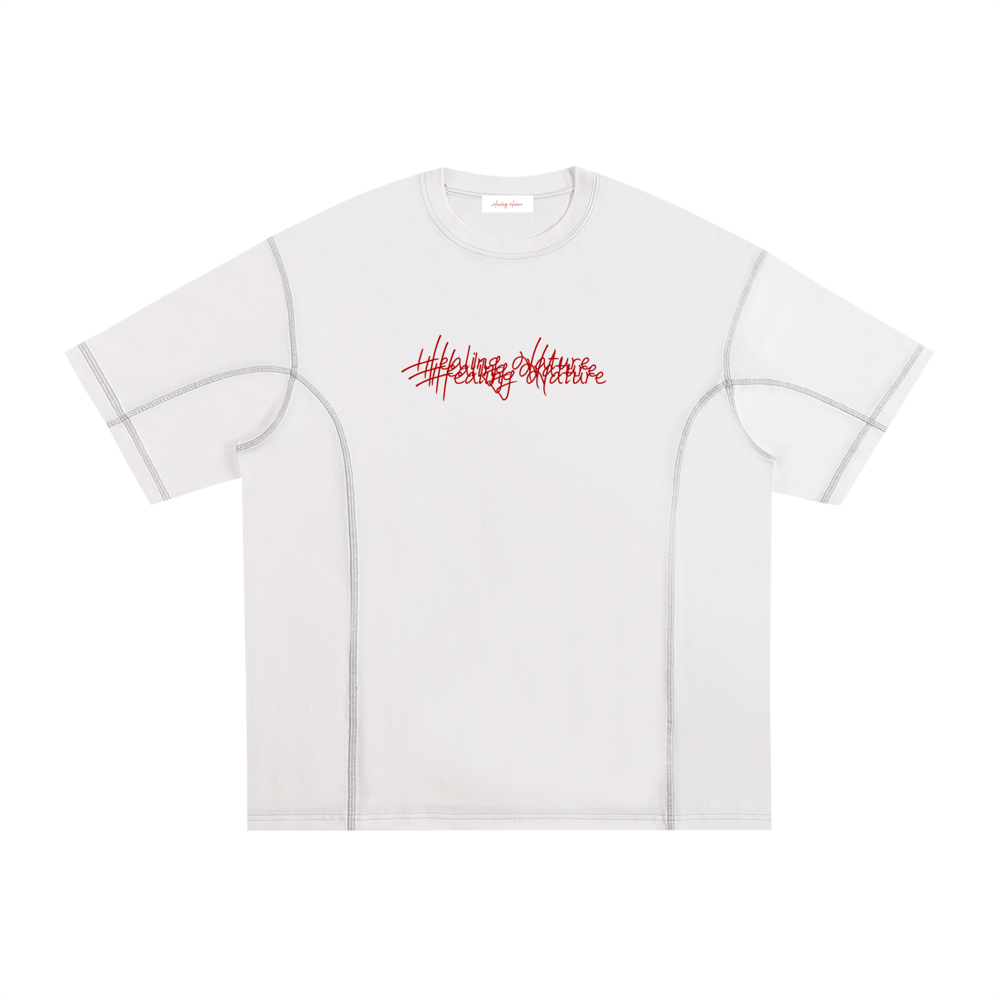 Streetwear Contrast-Stitched Cotton T-Shirt
