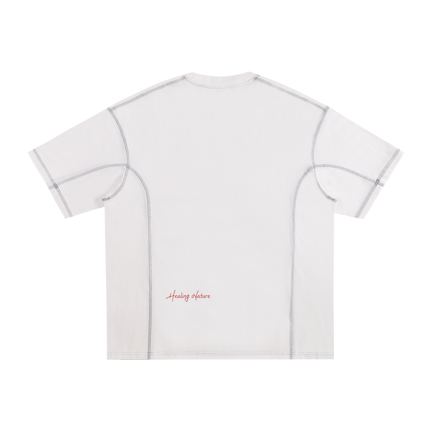 Streetwear Contrast-Stitched Cotton T-Shirt