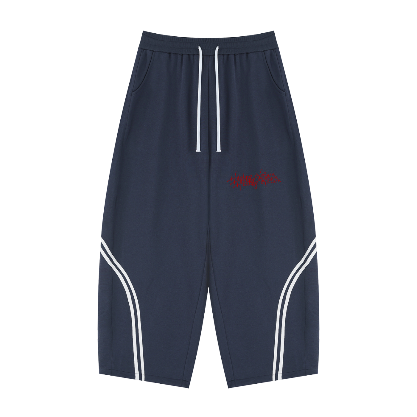 Unisex Wide Leg Piping Sweatpants
