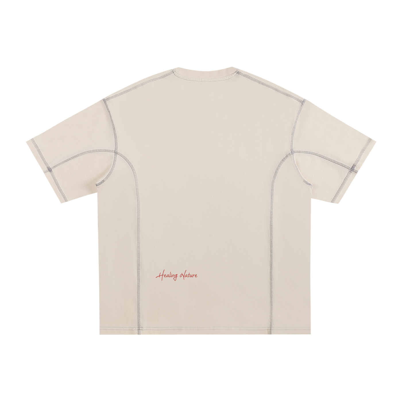 Streetwear Contrast-Stitched Cotton T-Shirt