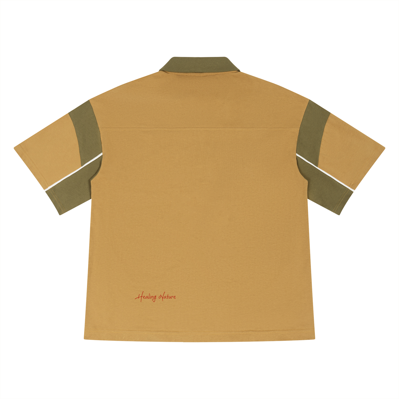 Unisex Boxy Color Block Polo Shirt