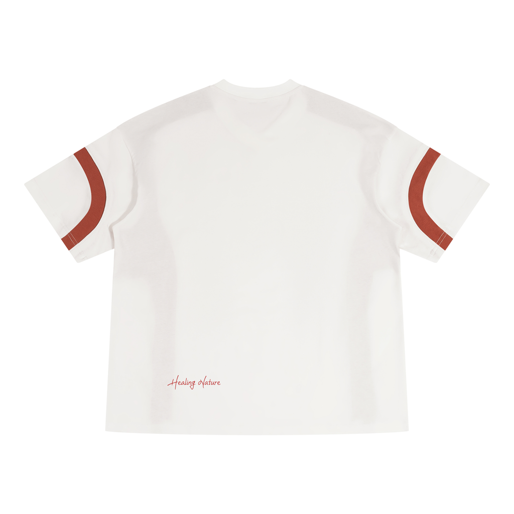 Unisex Color Block V-Neck T-Shirt