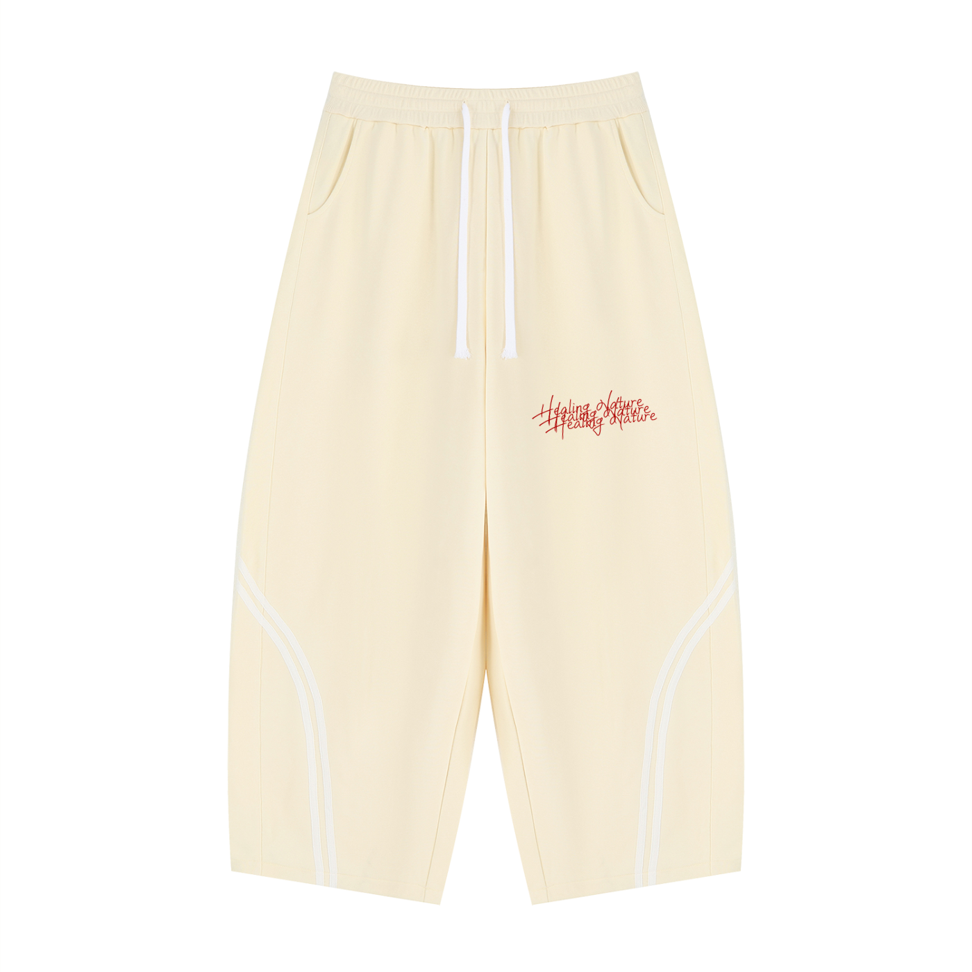Unisex Wide Leg Piping Sweatpants