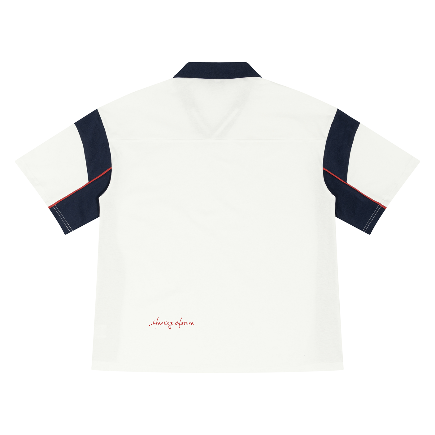 Unisex Boxy Color Block Polo Shirt